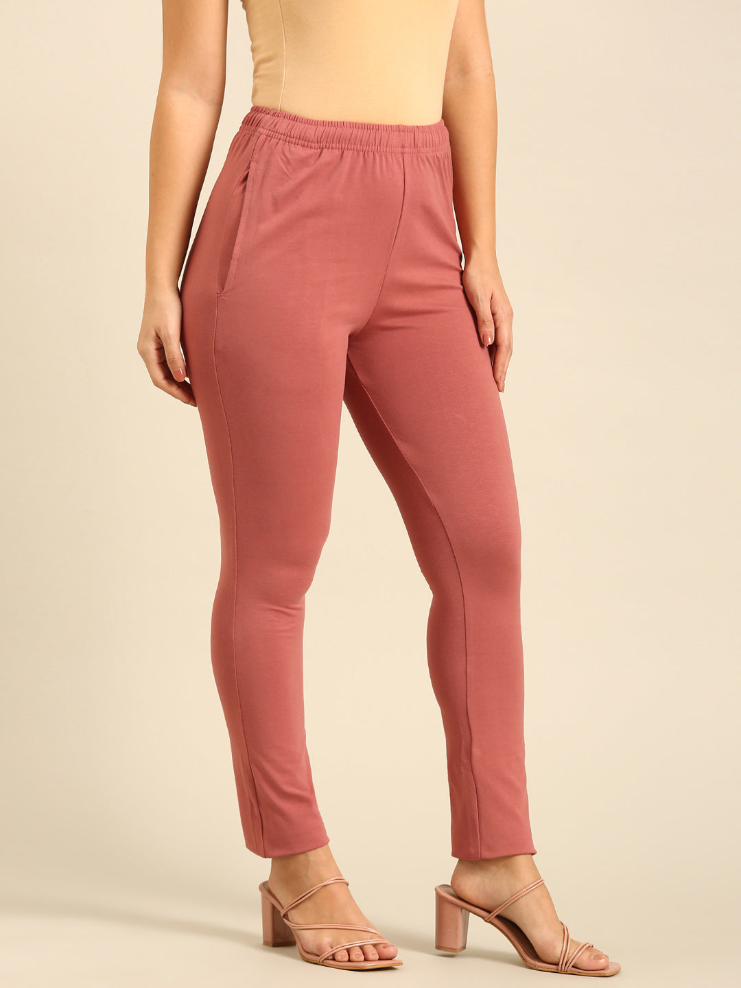 Women's Needle Pants Dark Peach