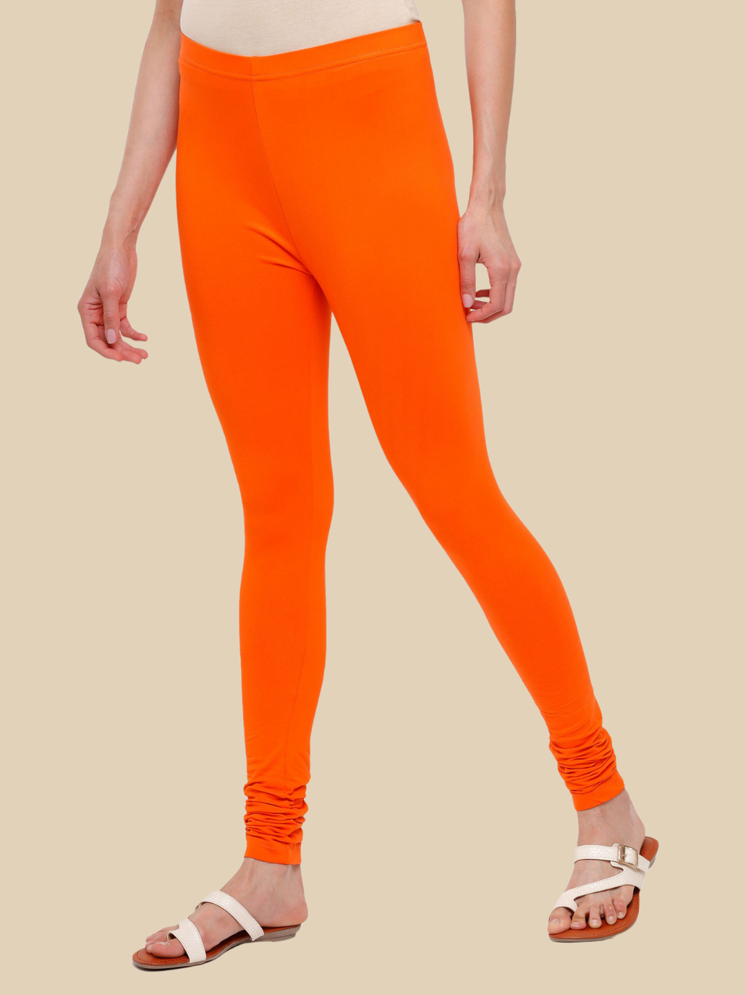 Churidar Leggings-Dark Orange - De Moza