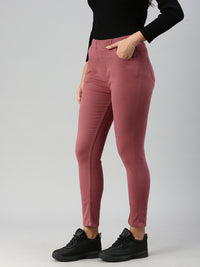 De Moza Women Jegging Dark Mauve