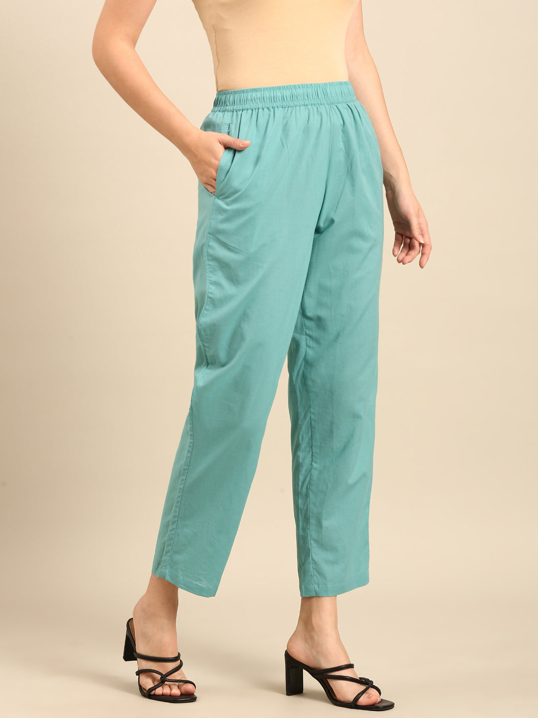 Straight Pant-Sea Green