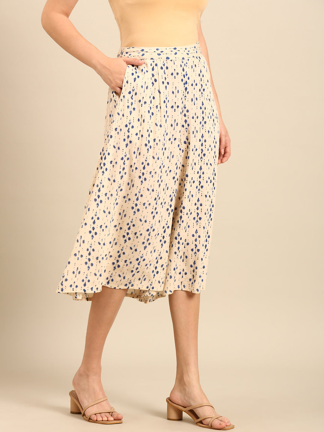 Printed Culottes-OffWhite