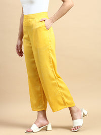 Palazzo All Over Print-Yellow - De Moza