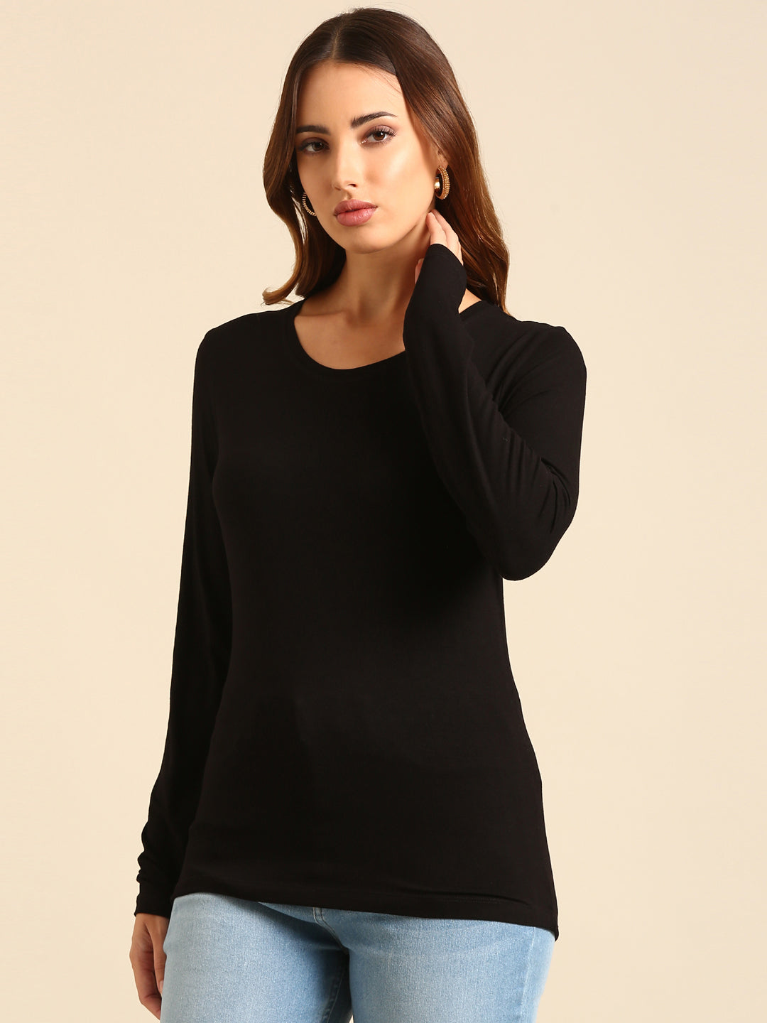 T-Shirt Long Sleeve-Black