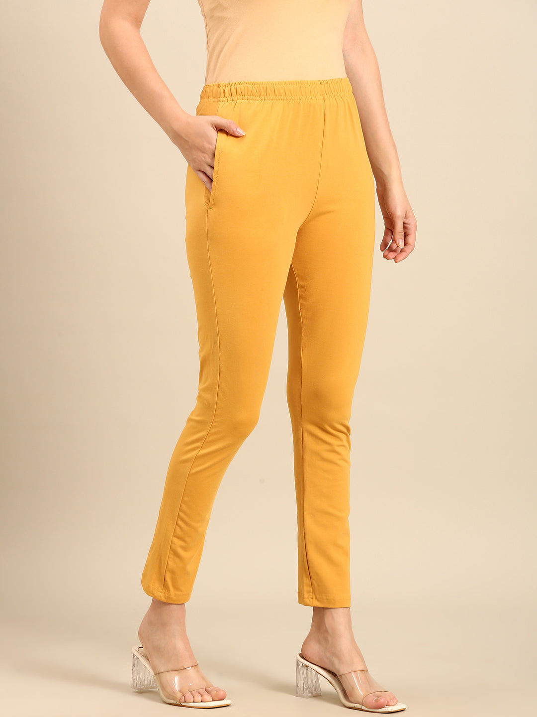 Women's Needle Pants Gold