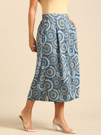 Printed Culottes-Blue