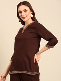 Tunic Top-Dark Brown