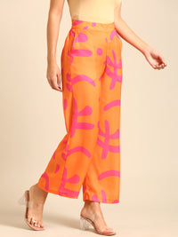 Palazzo All Over Print-Orange