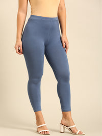 Ankle Length Leggings Viscose-Airforce Blue