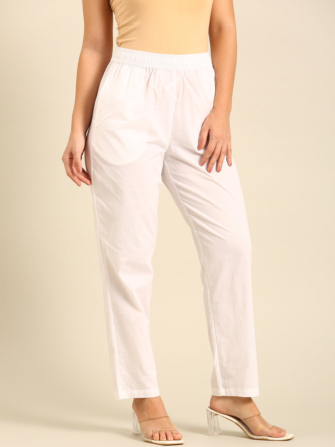 Straight Pant-White