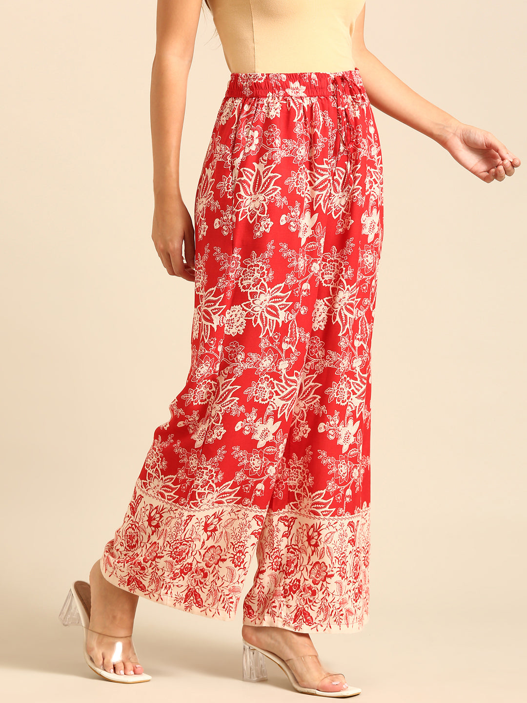 Printed Palazzo-Red