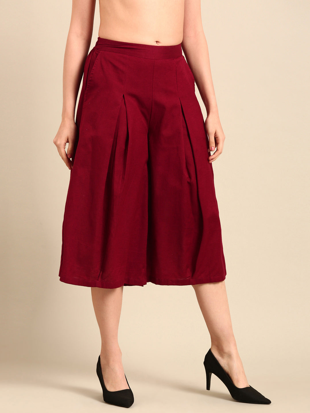 Culottes-Maroon