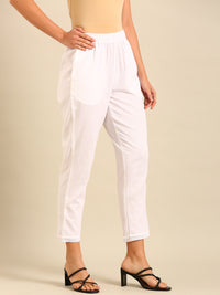 Cigarette Pants-White