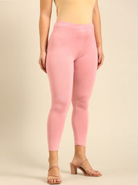 Ankle Length Leggings Viscose-Rose Pink