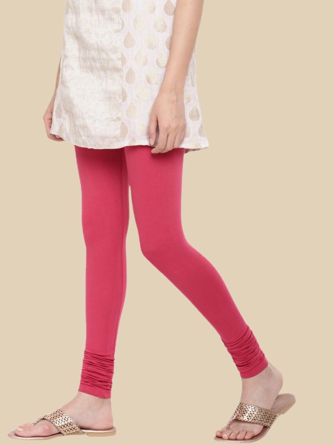 Churidar Leggings-Dark Pink - De Moza