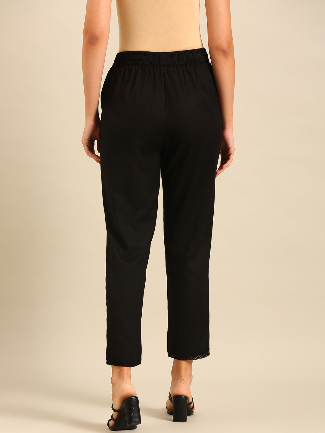 Cigarette Pants-Black