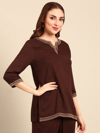 Tunic Top-Dark Brown