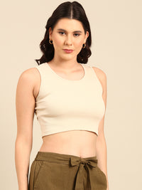 Crop Top-Chalk