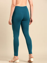 Ankle Length Leggings Cotton-Dark Teal