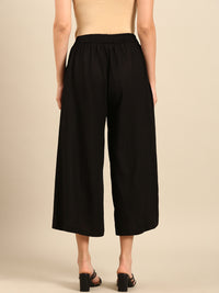 Tie Up Culottes-Black