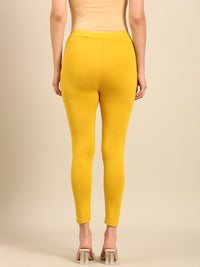 Ankle Length Leggings Viscose-Lime Yellow