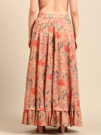 Skirt All Over Print-Light Pink