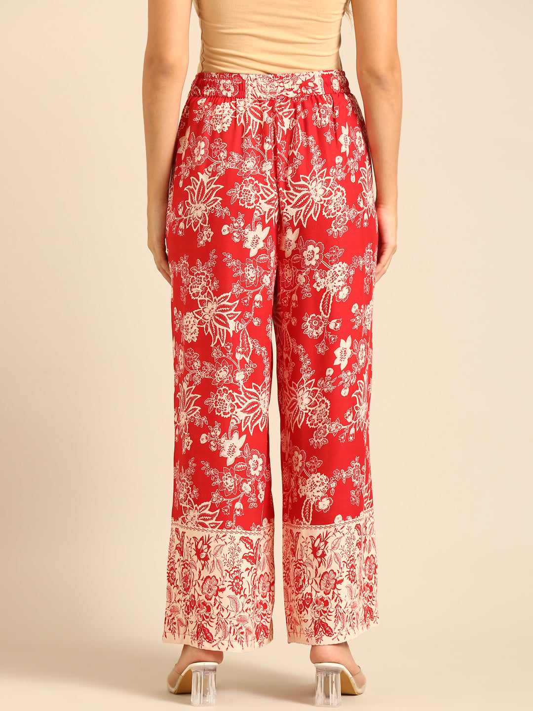 Printed Palazzo-Red