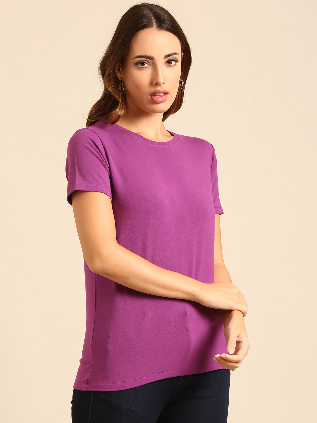 T-Shirt Regular Sleeve-Light Purple