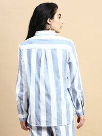 Stripped Shirt-Blue - De Moza