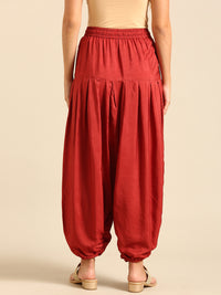 Harem Pant-Brick Red