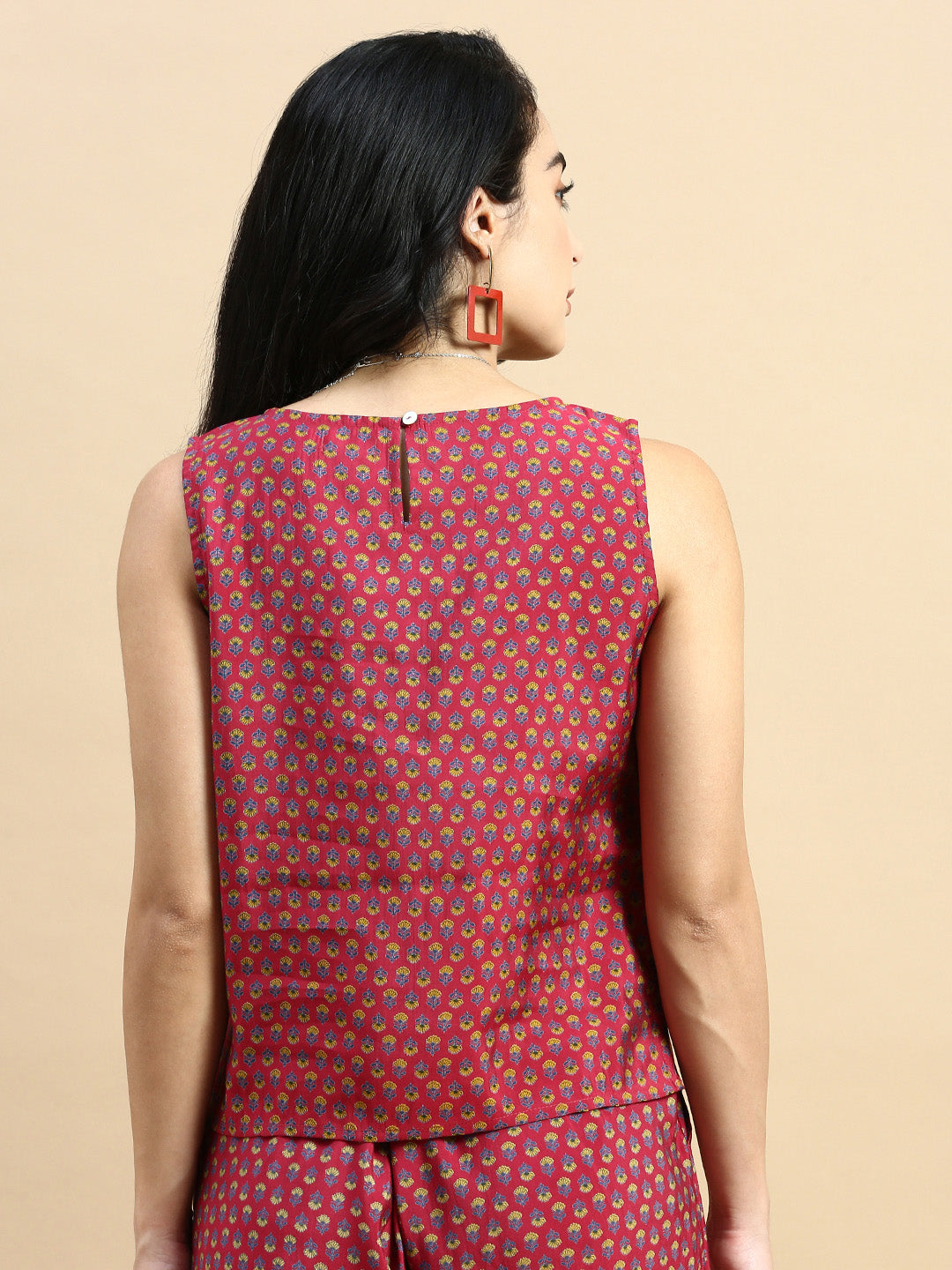 Top All Over Print-Wine - De Moza