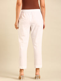 Cigarette Pants-White