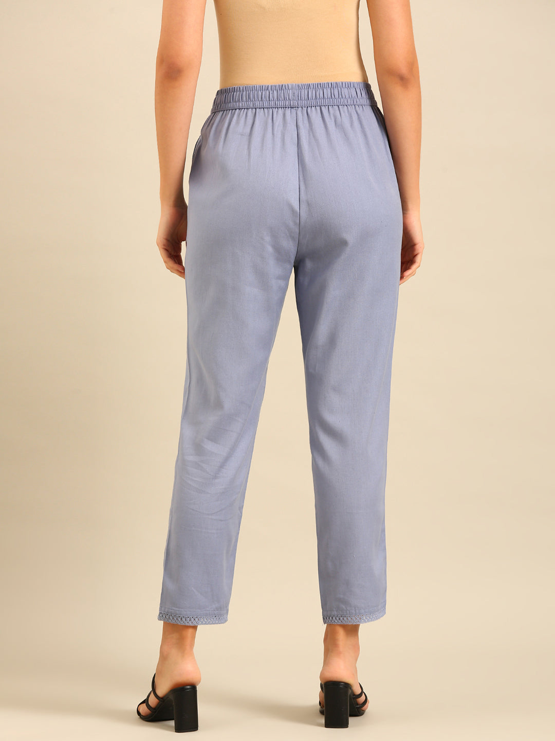 Cigarette Pants-Powder Blue