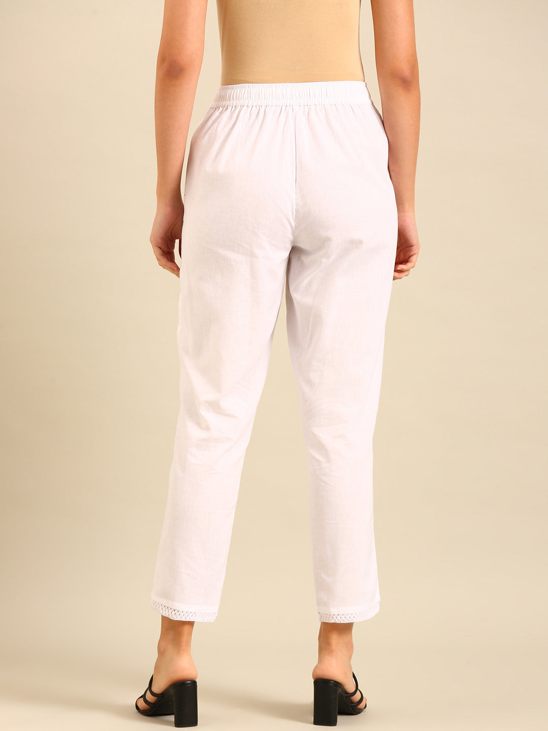 Cigarette Pants-White