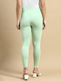 Ankle Length Leggings Viscose-Nile Green - De Moza