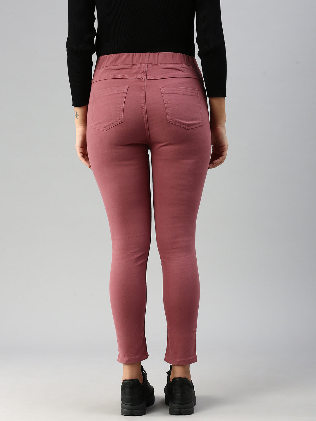 De Moza Women Jegging Dark Mauve