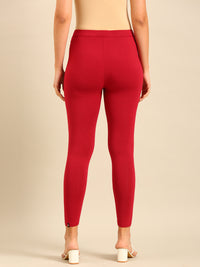 Ankle Length Leggings Viscose-Chili Red