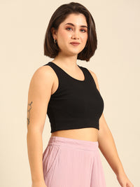 Crop Top-Black