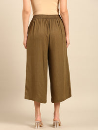 Tie Up Culottes-Olive Green