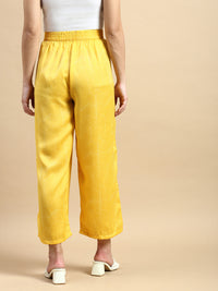 Palazzo All Over Print-Yellow - De Moza