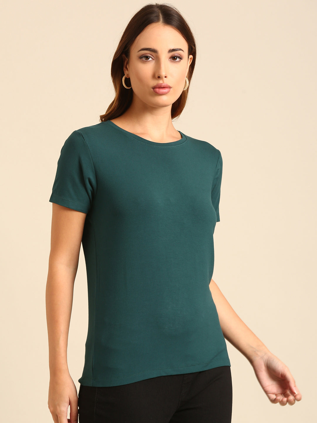 T-Shirt Regular Sleeve-Bottle Green