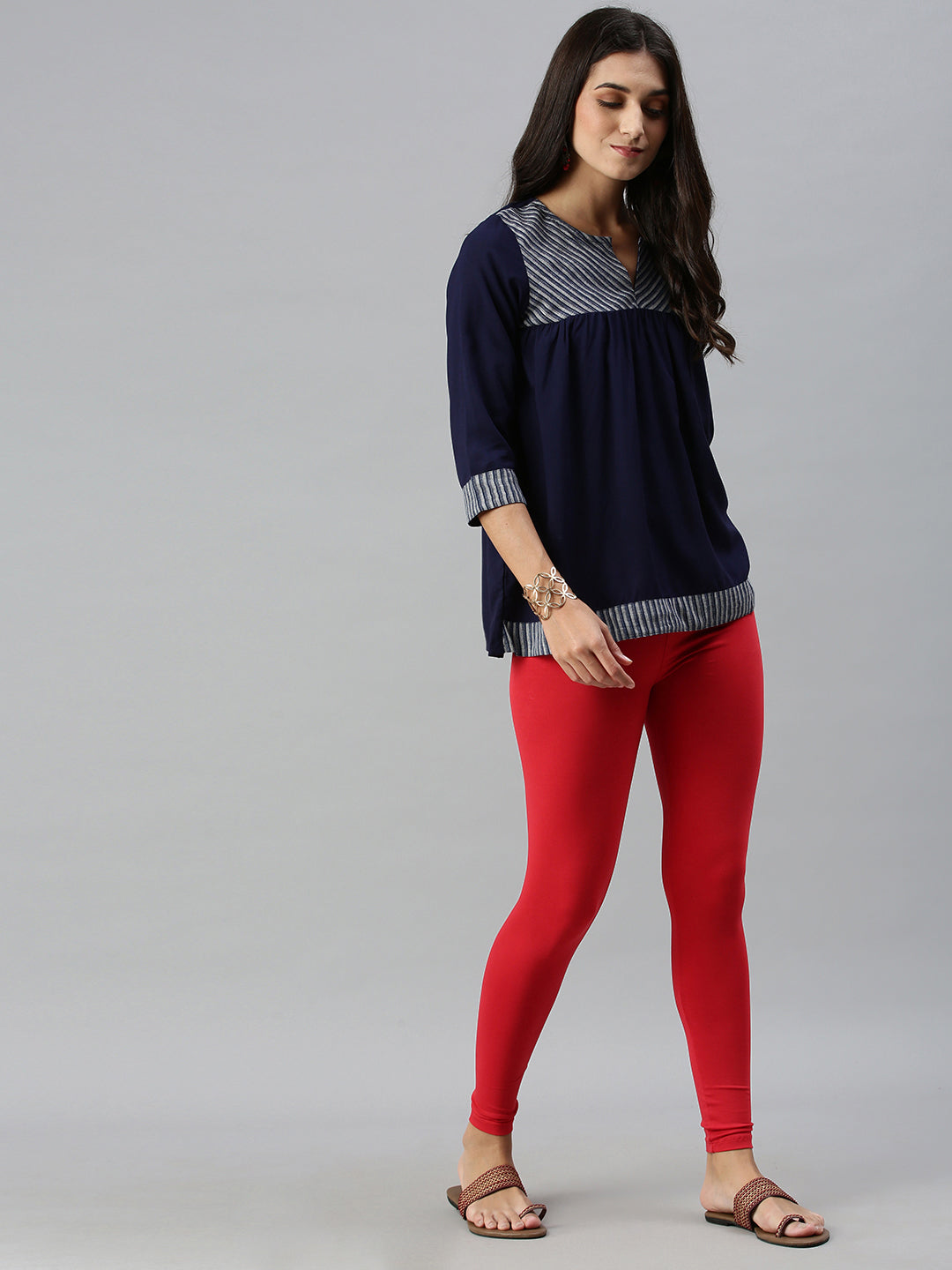 Ankle length leggings with tops best sale