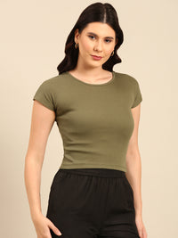 Kimono Sleeve Top-Olive Green