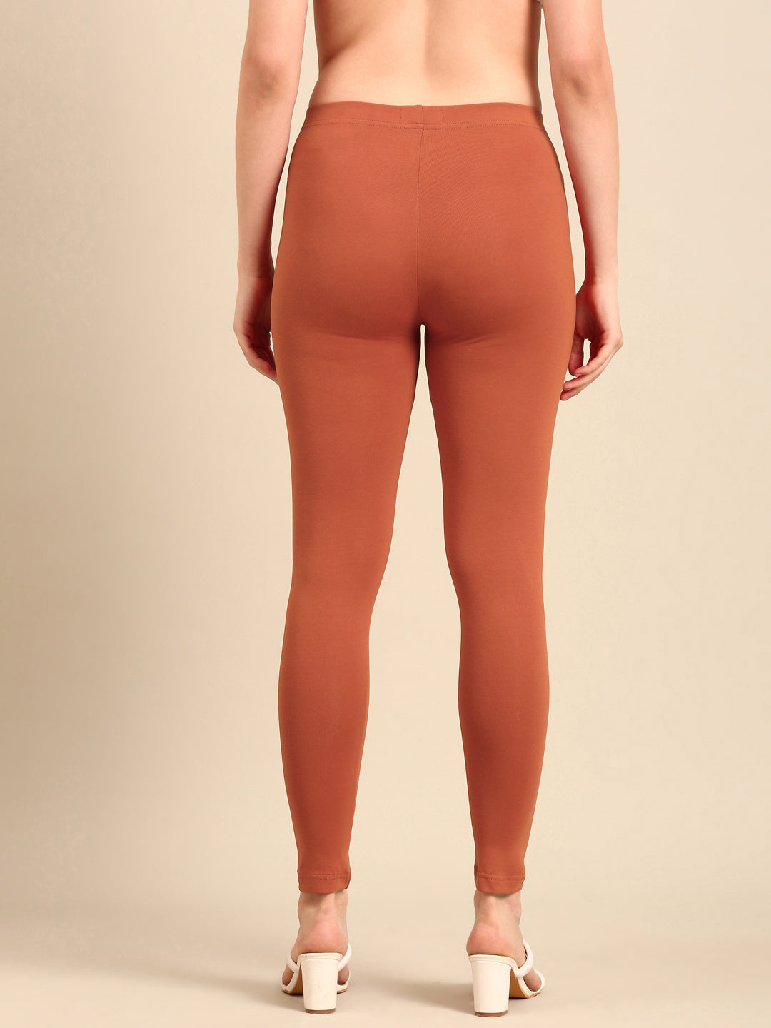 Ankle Length Leggings Cotton-Rust