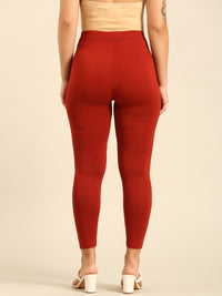 Ankle Length Leggings Viscose-Burnt Orange