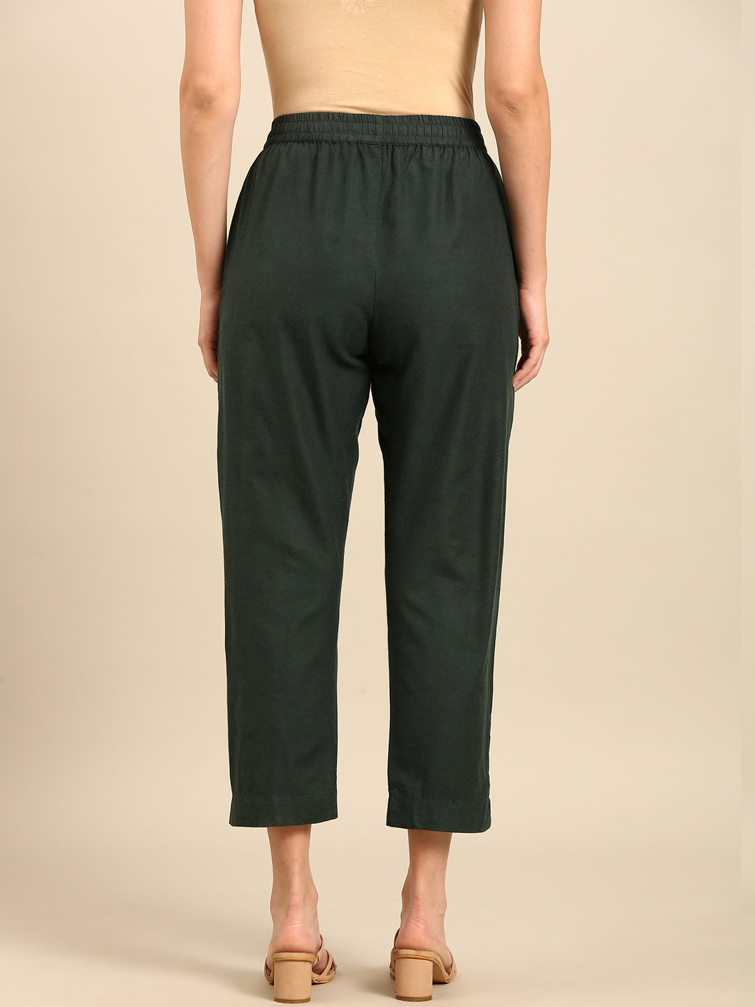 Cigarette Pants-Green