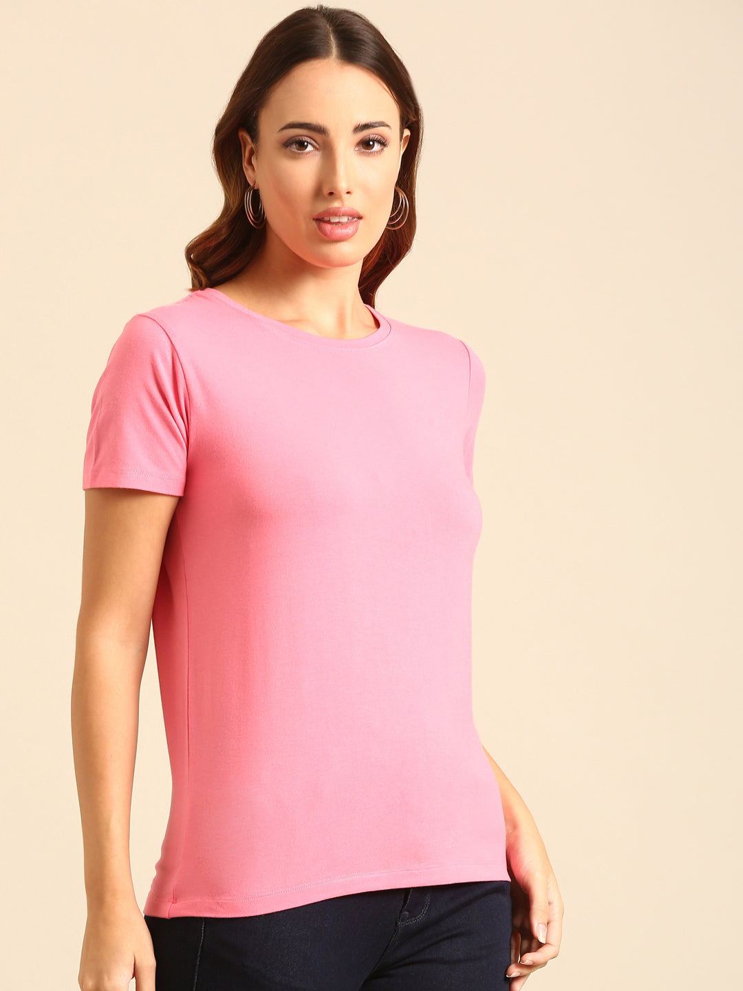 T-Shirt Regular Sleeve-Rani Pink