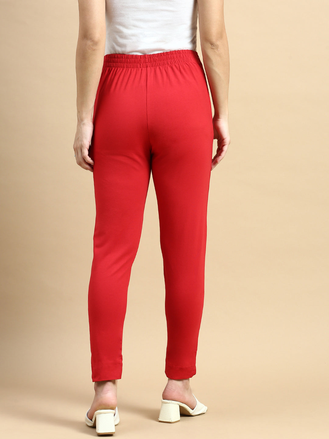 Super Stretch Kurti Pant-True Red - De Moza