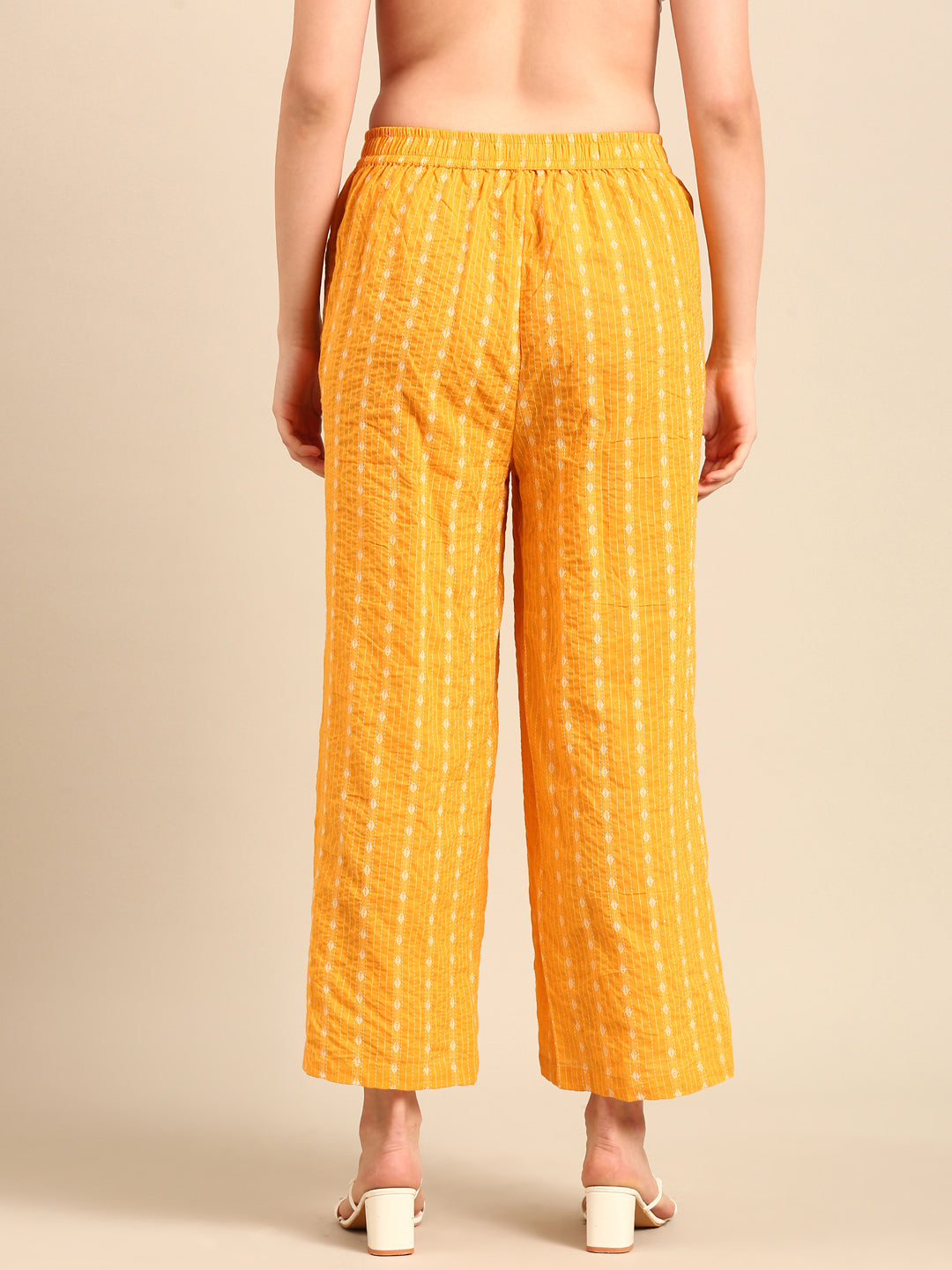 Culottes All Over Print-Yellow