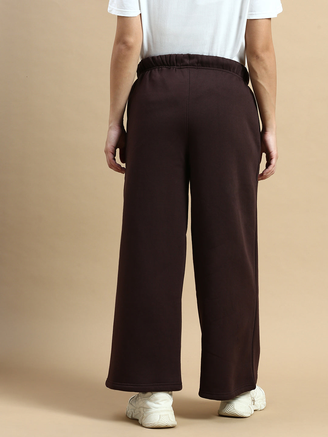 Wide Leg Straight Pant-Brown - De Moza