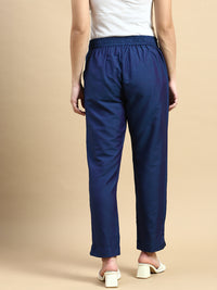 Metallic Cigarette Pant-Teal - De Moza